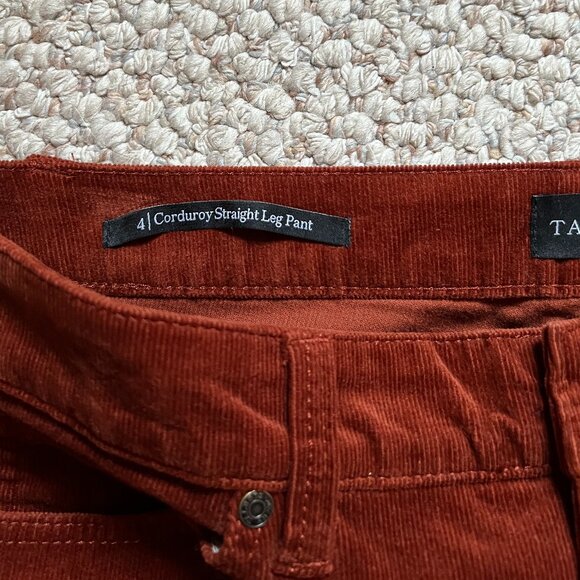 TALBOTS - Stretch Corduroy Straight Leg Pants - Copper -- NEW with Tag - Picture 4 of 12